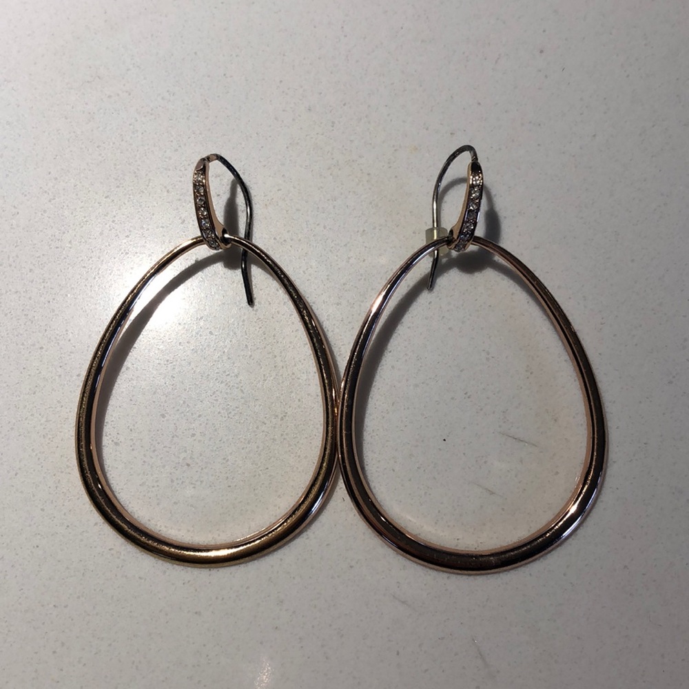 Stella & Dot rose gold Goddess earrings
